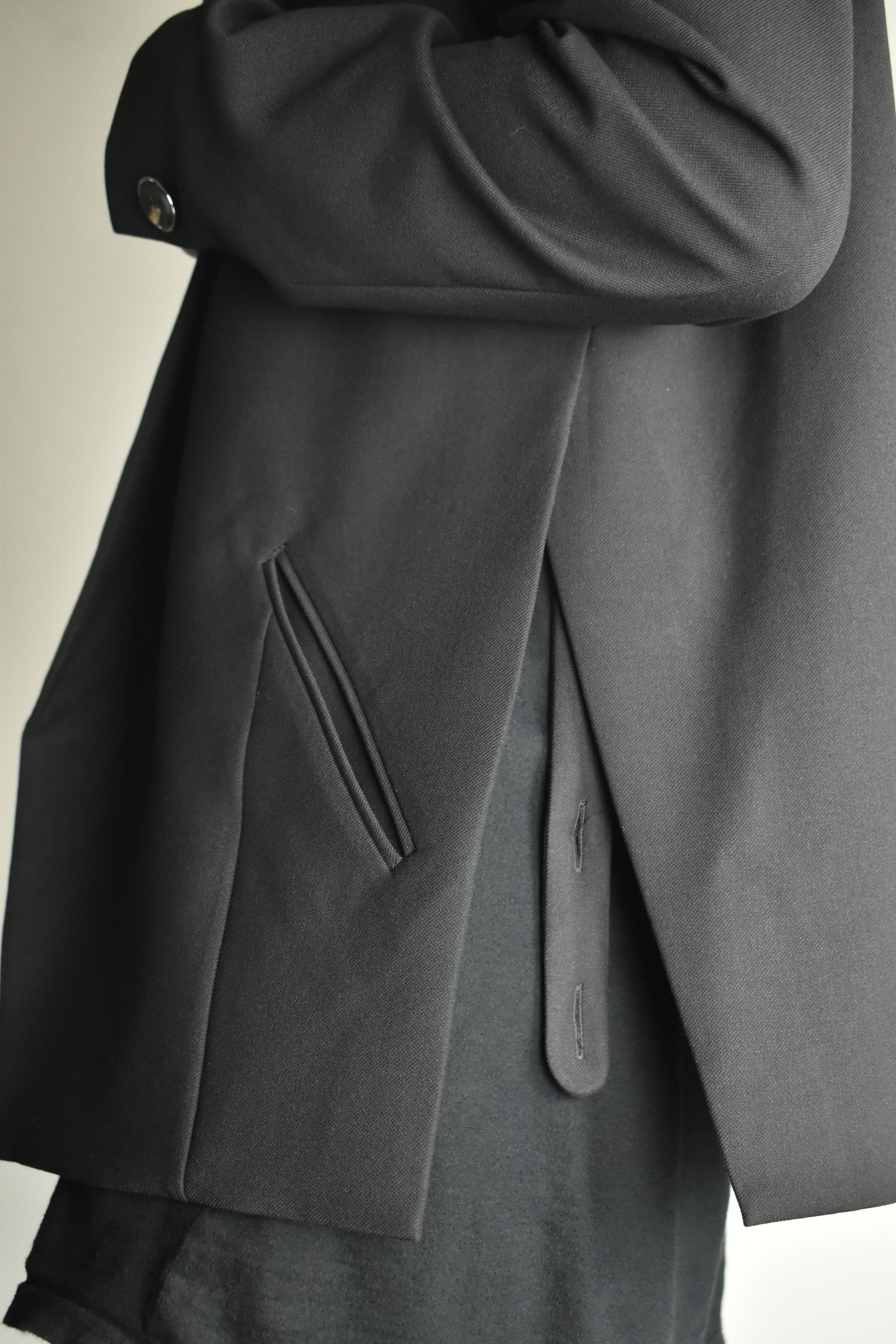 Notch Lapel Double Breasted Tailored Jacket "Black" / ノッチドラペルダブルブレストテーラードジャケット"ブラック"