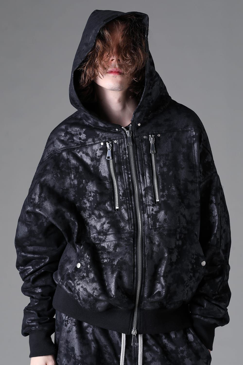 《2026AW先行予約》Swaet Zip Hoodie Blouson"Black / L.Grey" / スウェットジップフーディブルゾン"ブラック/ライトグレー"