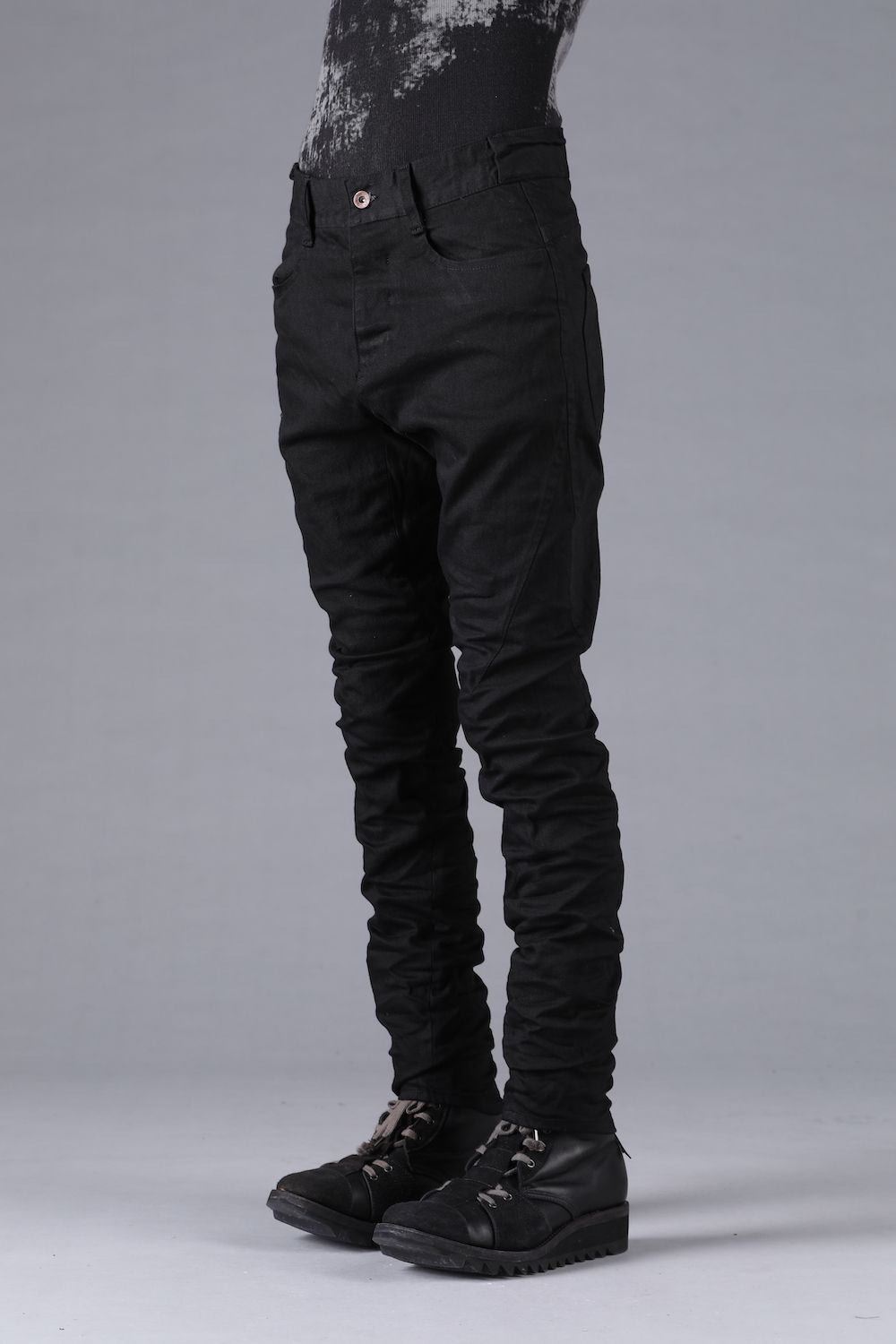 Stretch Denim Straight Slim Pants"Black" / ストレッチデニムストレートスリムパンツ"ブラック"