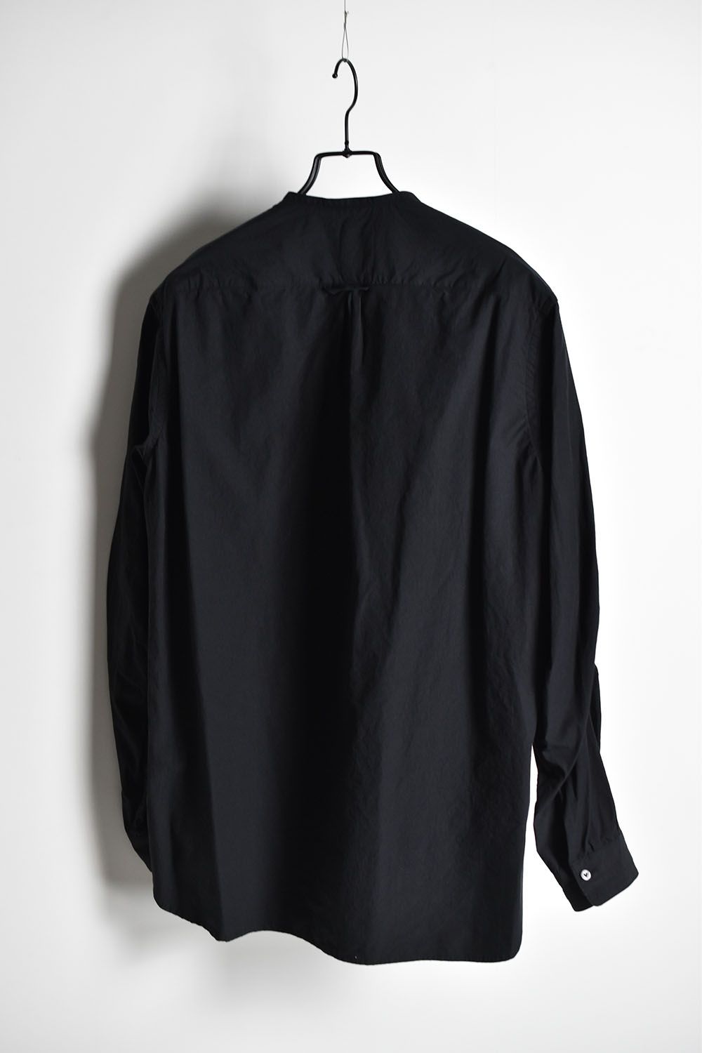 Cotton Band Collar Shirt"Black"/コットンバンドカラーシャツ"ブラック"