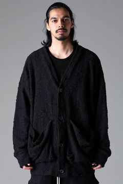 《2025AW先行予約》Damage Pile Jumbo Cardigan"Black" / ダメージパイル ジャンボカーディガン"ブラック"