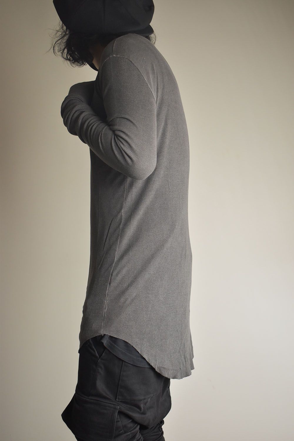 Modal x Cotton Rib Long Sleeve Tee "Dust" / モダール×コットンリブロンブスリーブTシャツ"ダスト"