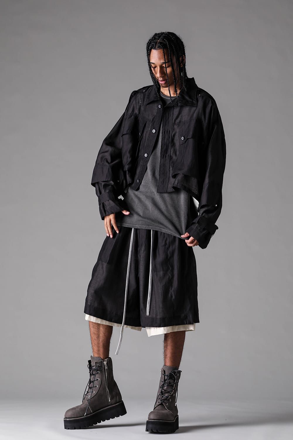 《2027SS先行予約》Stand Collar Blouson"Black" / スタンドカラーブルゾン"ブラック"