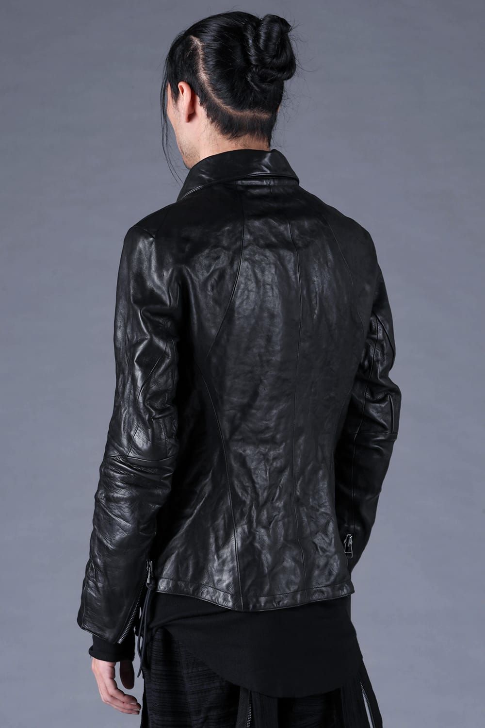 Horse Leather Collar Detachable Jacket"Black" / ホースレザーカラーデタッチャブルジャケット"ブラック"