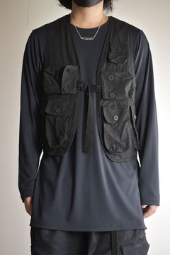 GARMENT DYED MULTI POCKET VEST"Black"/ガーメントダイマルチポケットベスト"ブラック"