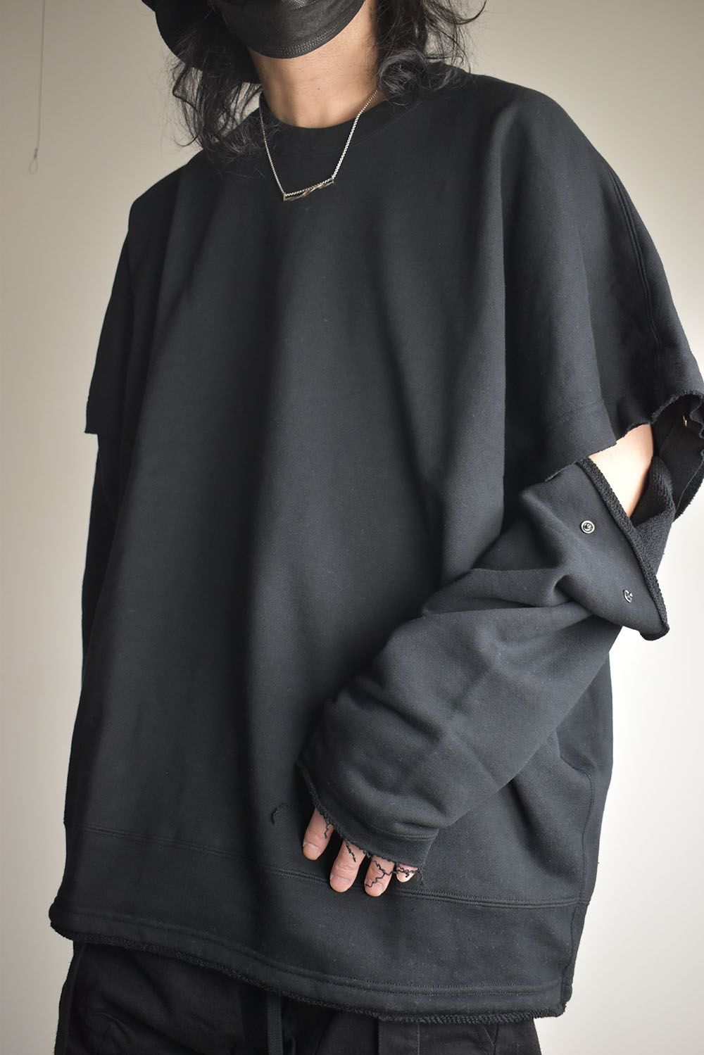 Sweat Oversize Pullover"Black" / スウェットオーバープルオーバー"ブラック"