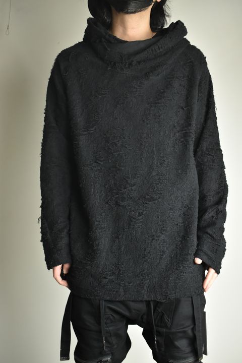 《2026AW先行予約》Twisted Hoodie Pullover"Black" / ツイストフーディプルオーバー"ブラック"