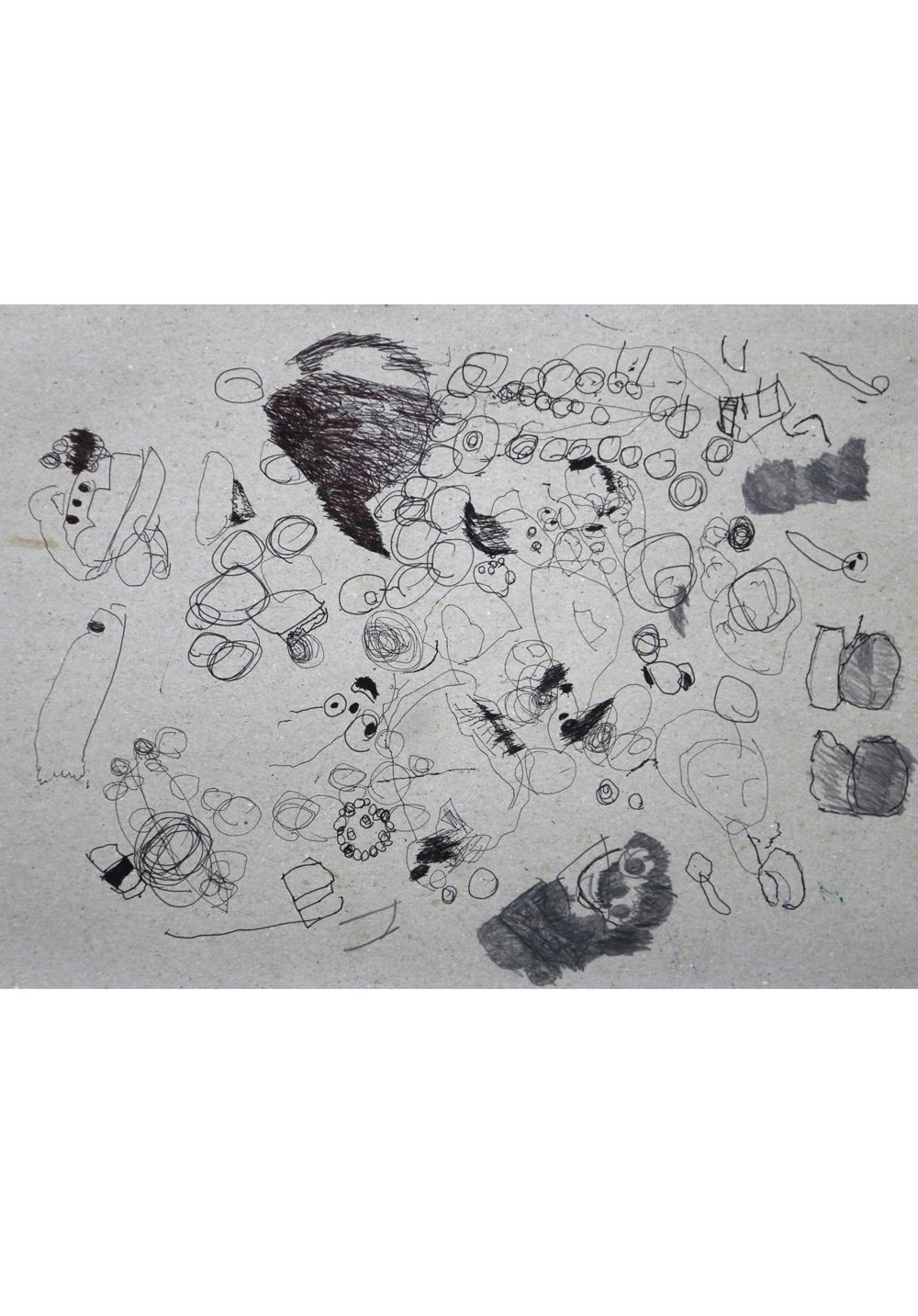 Sweat Print Wide Pants"Grey" / スウェットプリントワイドパンツ"グレー"