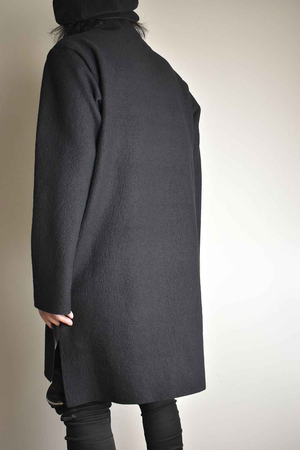 High Neck Long Pullover"Black"/ ハイネックロングプルオーバー"ブラック"