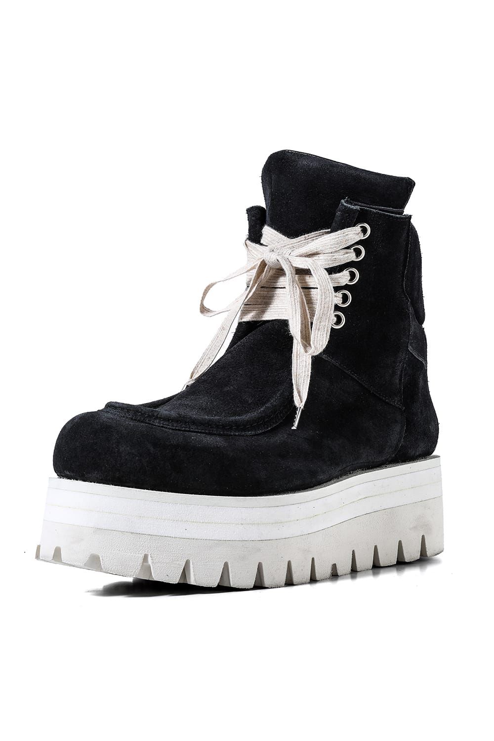 《2027SS先行予約分》Moccasin Boots "All Black / Black × White" / モカシンブーツ "オールブラック / ブラック×ホワイト"