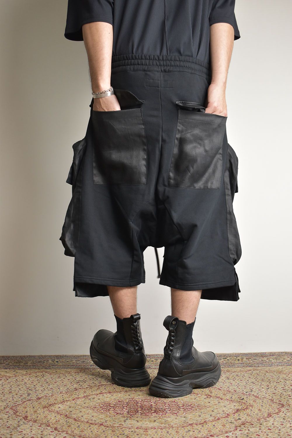 Combi Srouel Sweat Shorts"Black" / コンビサルエルスウェットショーツ"ブラック"