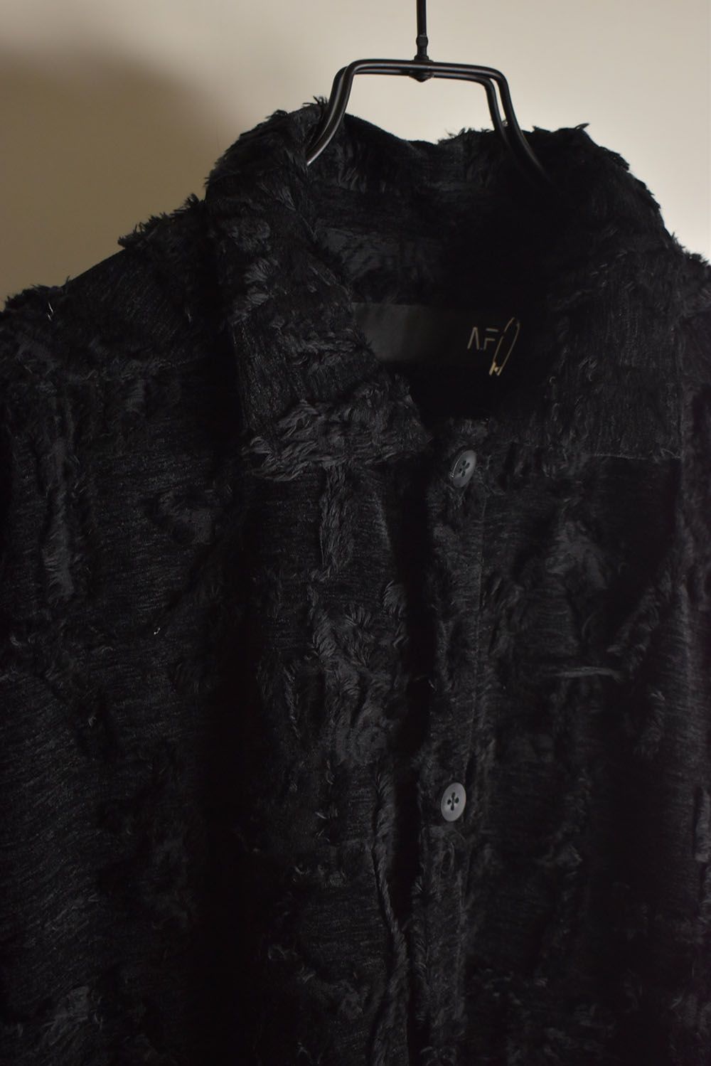 Jacguard Long Shirts"Black"/ジャガードロングシャツ"ブラック"