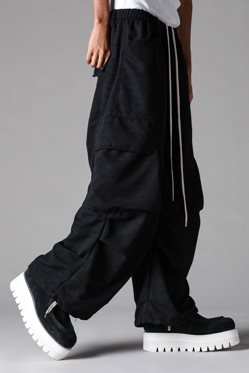 《2027SS先行予約》Cargo Wide Pants"Black / Khaki" / カーゴワイドパンツ"ブラック / カーキ"