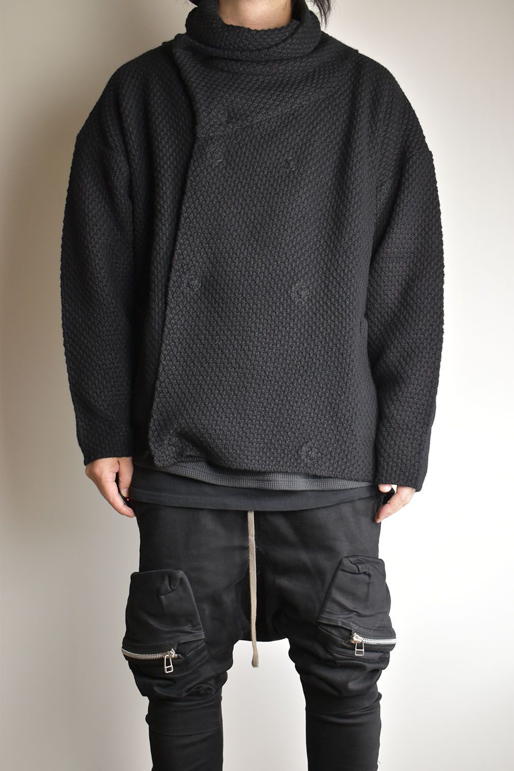 1.5G Snap Cardigan "Black" / 1.5Gスナップカーディガン"ブラック"