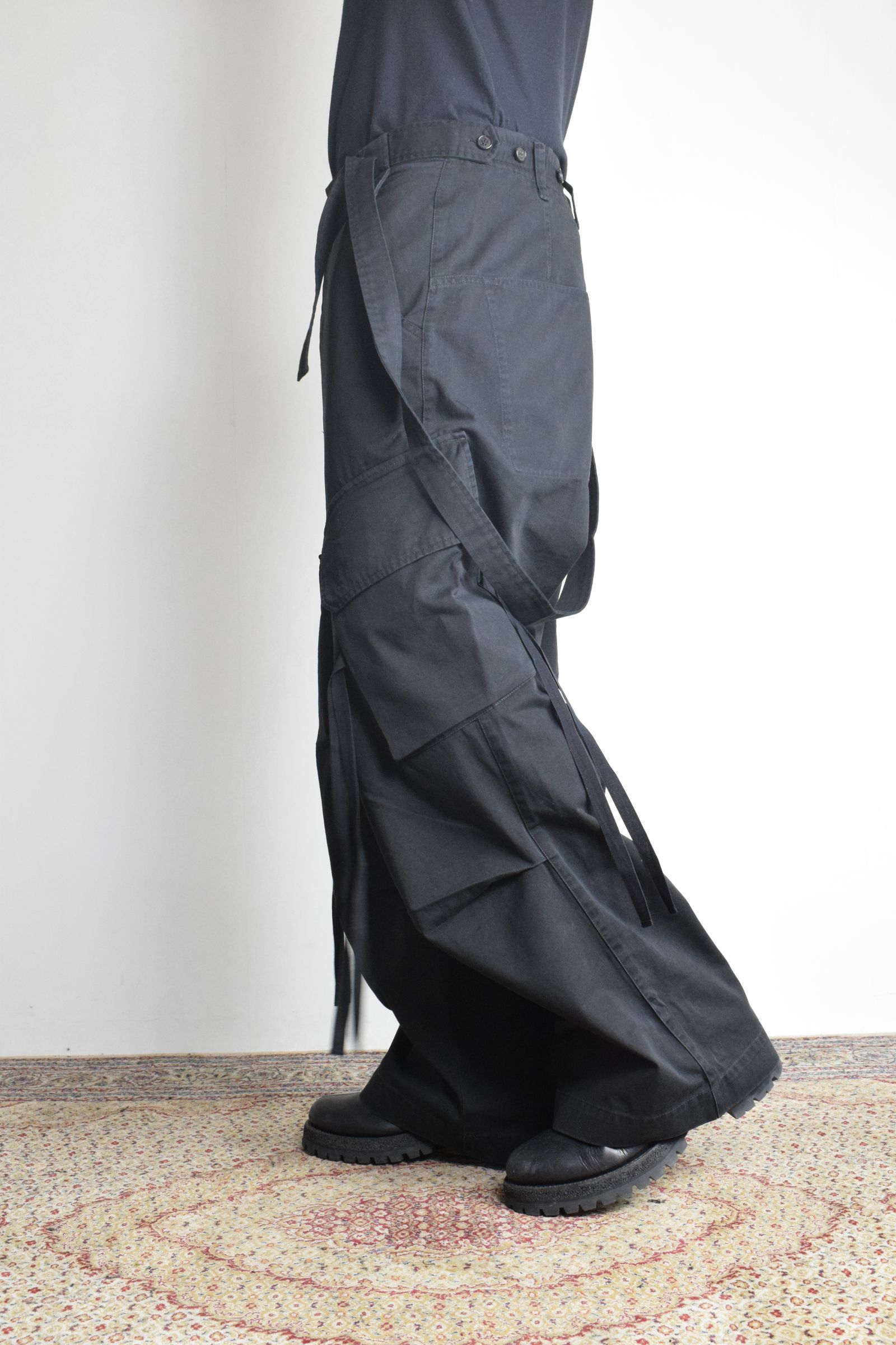 Cargo Flared pants"Black" / カーゴフレアパンツ"ブラック"