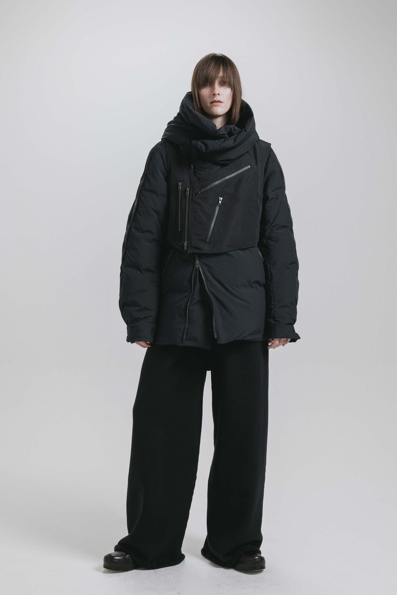 Multi Zip Down Parka Jacket (with Vest)"Black" / マルチジップダウンパーカージャケット(ベスト付き)"ブラック"