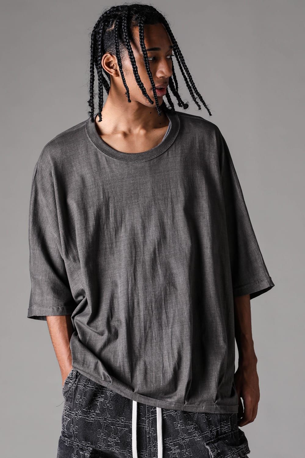 《2027SS先行予約》Sumi Dyed Dolman Jumbo Tee"L.Grey / Grey / D.Grey" / 墨染ドルマンジャンボTee"ライトグレー / グレー /ダークグレー"