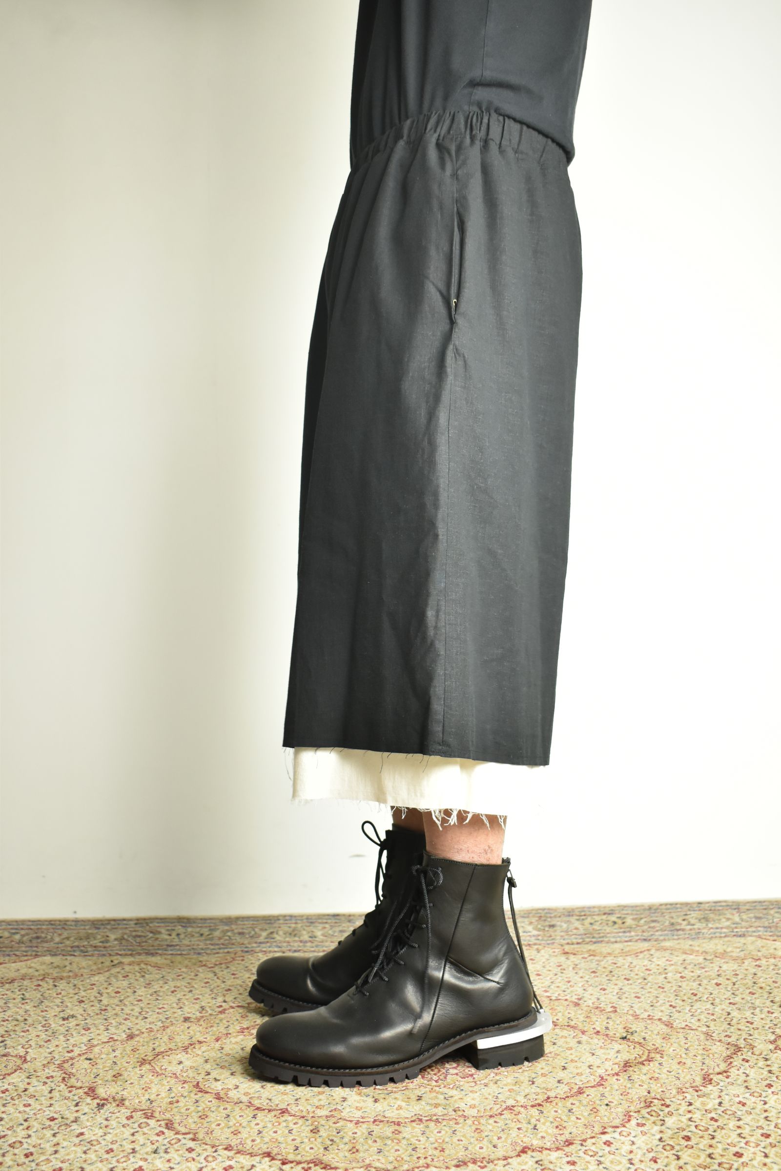 Layerd Easy Half Pants"Black" / レイヤードイージーハーフパンツ"ブラック"