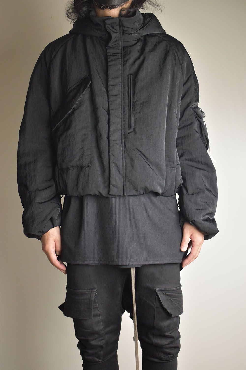 Padding Short Blouson"Black" / パディングショートブルゾン"ブラック"