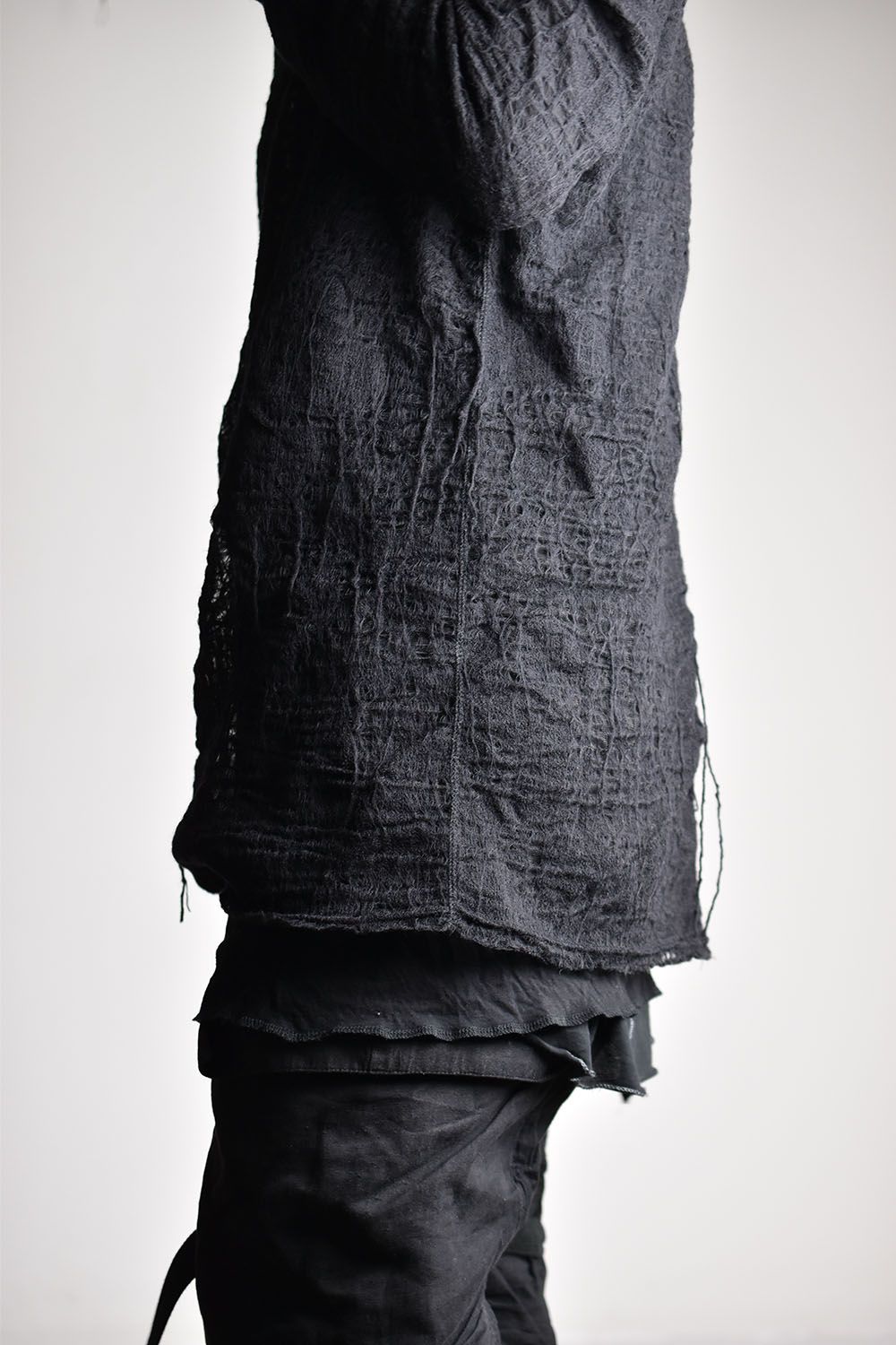 Layered Long Sleeve T Shirt"Black"/レイヤードロングスリーブTee"ブラック"