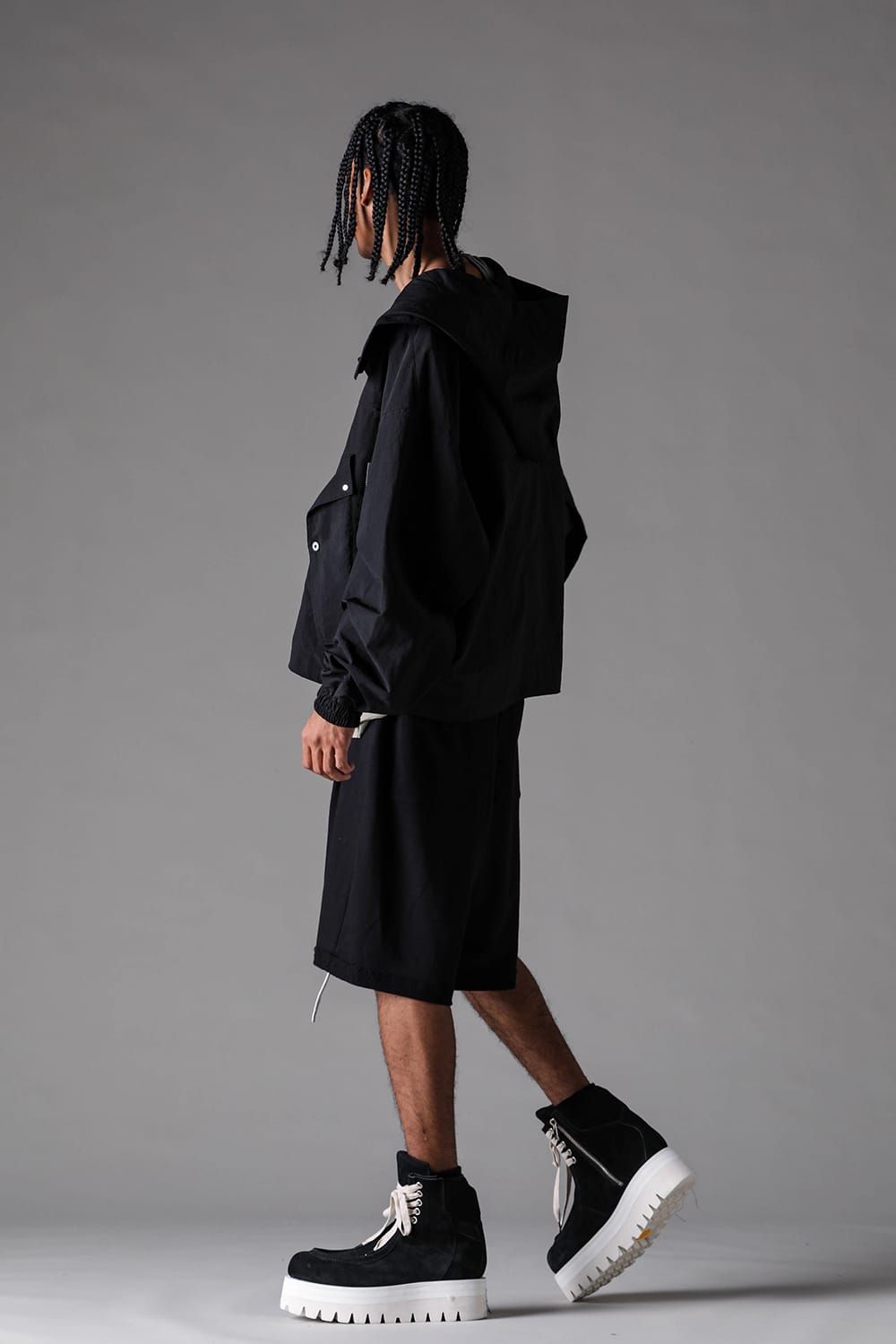 《2027SS先行予約》Lightweight French Terry Wide Shorts"Black" / ミニ裏毛ワイドショーツ"ブラック"
