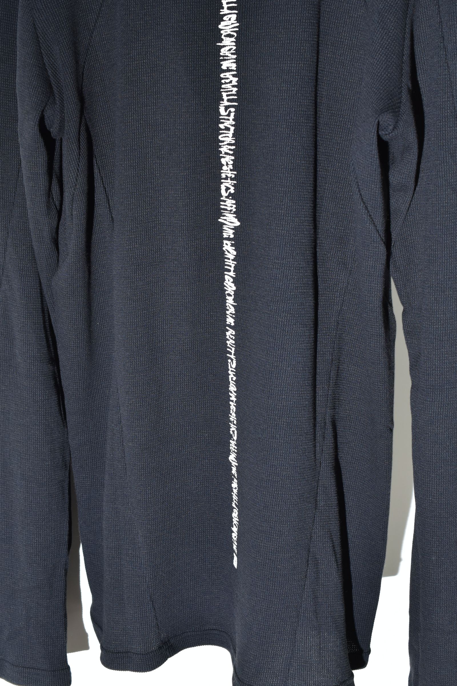 Back Printed Waffle Jersey Long  Sleeve Tee"Black" バックプリントワッフルジャージーロングスリーブTee"ブラック"