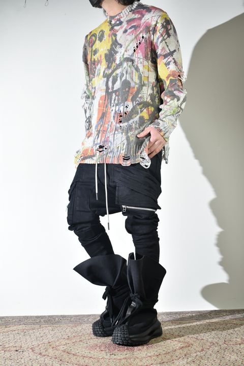 サルエルスキニーも合うサックブーツ