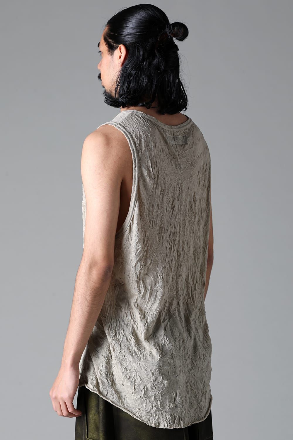 《2025AW先行予約》Gauze Washer Tank Top"Black / Grey / Ivory /Beige" /ガーゼワッシャタンクトップ"ブラック / グレー / アイボリー /ベージュ"