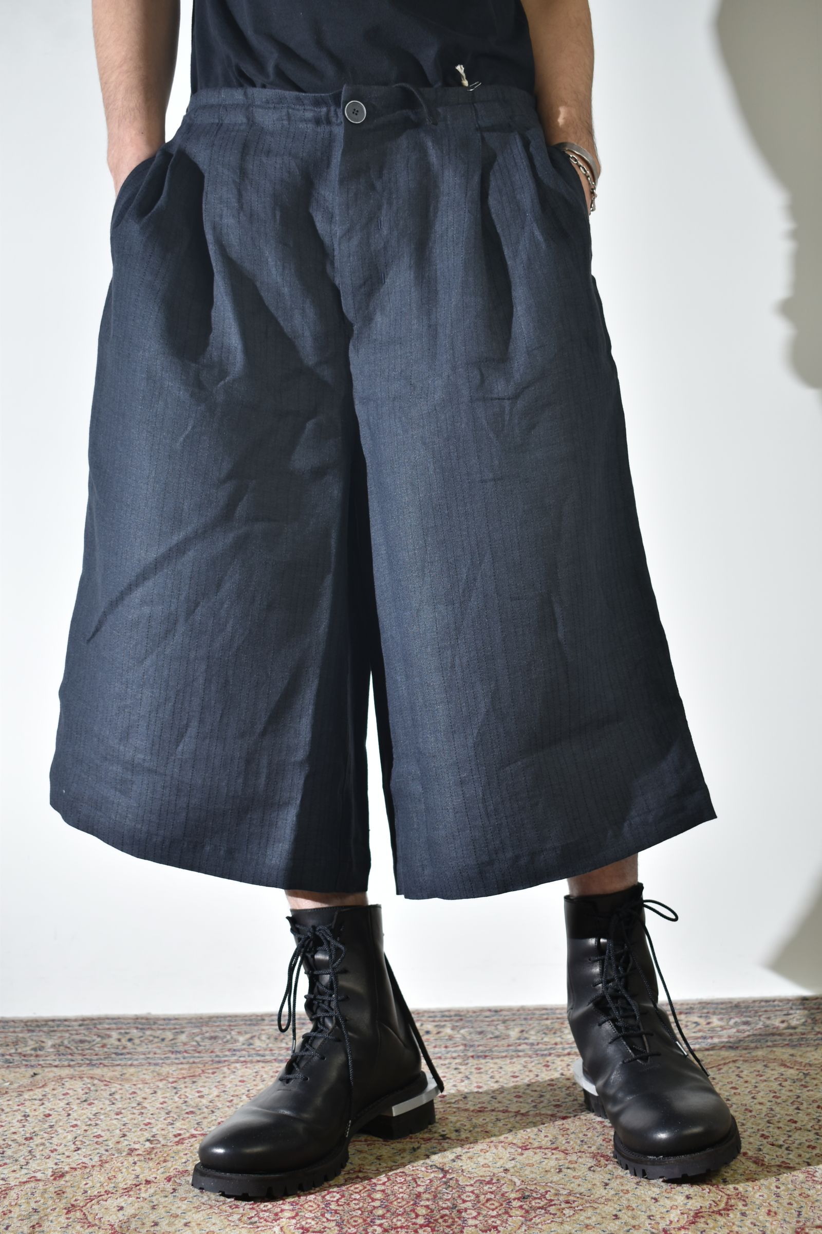 Linen Silk Trousers"Tuxedo" / リネンシルクトラウザー"タキシード"