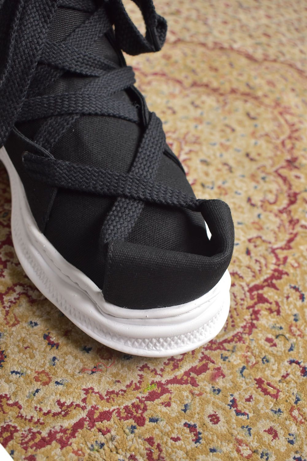 Roll-Tongue Staining  Shose feat. MIHARA YASUHIRO"Black×Black"/ロールトゥステイニングシューズ ×ミハラヤスヒロ"ブラック×ブラック"