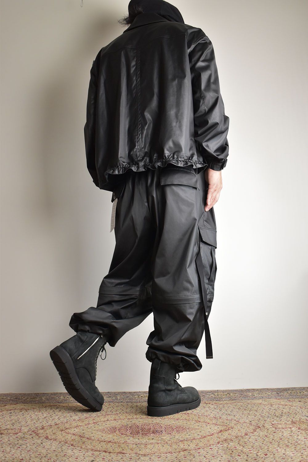 Fake Fake Leather Flight Jacket"Black"/フェイクフェイクレザーフライトジャケット"ブラック"