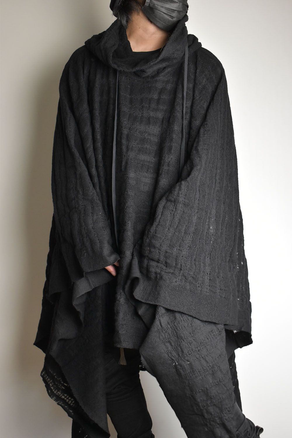 HOODIE PONCHO"Black"/フーディポンチョ"ブラック"