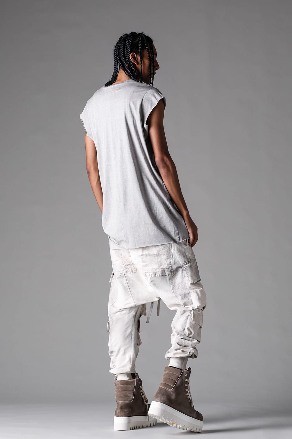 《2027SS先行予約》Sumi Dyed Lightweight French Terry Tank Top "L.Grey" / 墨染ミニ裏毛タンクトップ"ライトグレー"