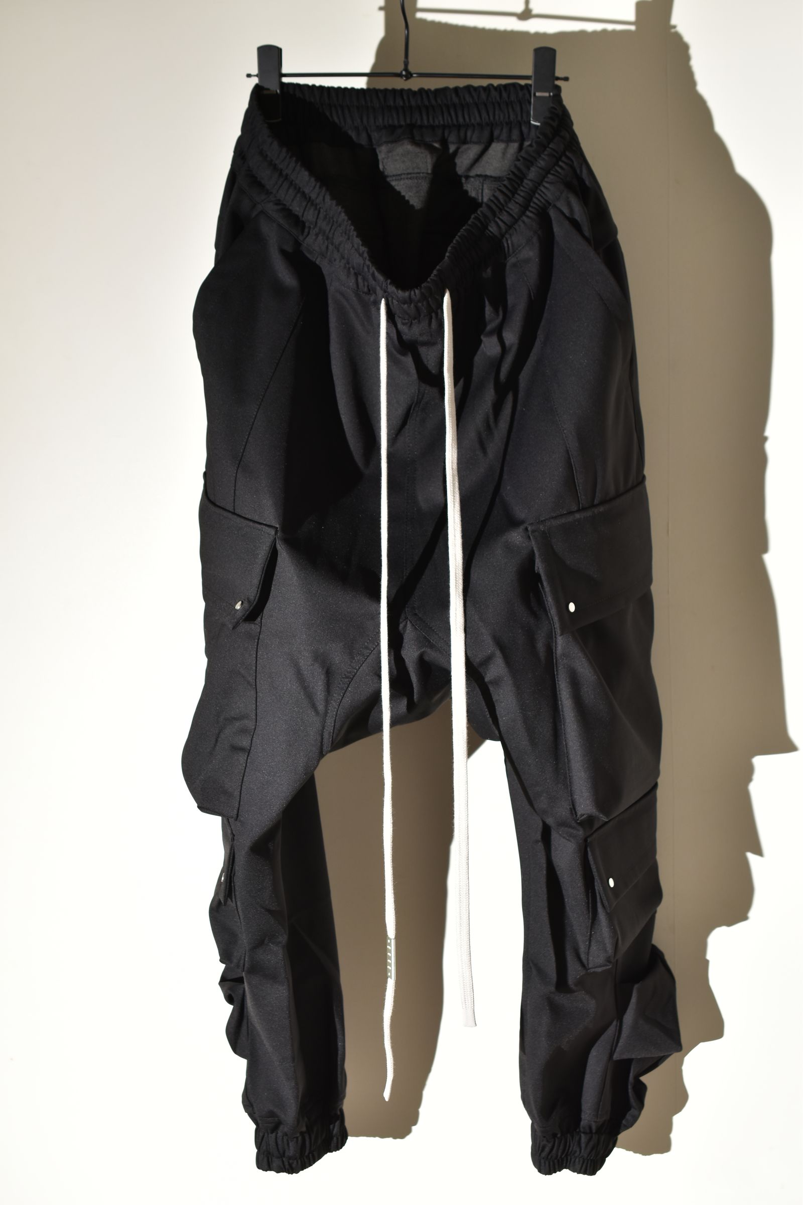 Technical Nylon Military Sarrouel Easy Pants"Black" / テクニカルナイロンミリタリーサルエルイージーパンツ"ブラック"