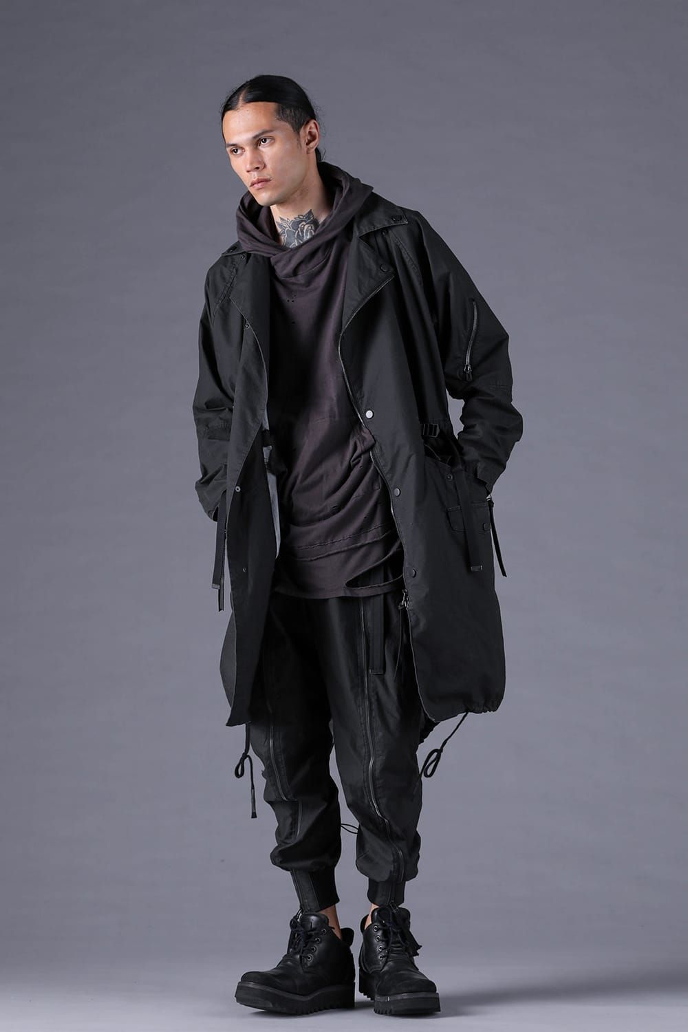 《2027SS先行予約分》Pigment-Coated Rider's Coat"Black" / 顔料コーティングライダースコート"ブラック"