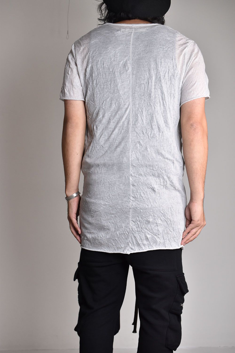 《2026SS先行予約》Gauze Washer V Neck Tee"Black/White/Ivory/Beige/Grey" / ガーゼワッシャーVネックTee"ブラック/ホワイト/アイボリー/ベージュ/グレー"