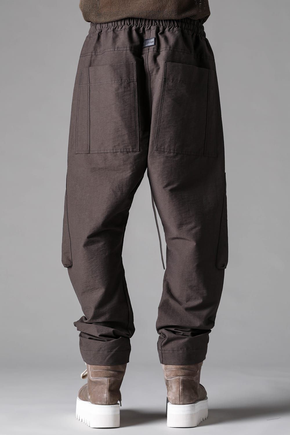 《2027SS先行予約》Cotton Nylon Cargo Taperd Pants"Black / Ivory / D.khaki" / コットンナイロンカーゴテーパードパンツ "ブラック / アイボリー /ダークカーキ"