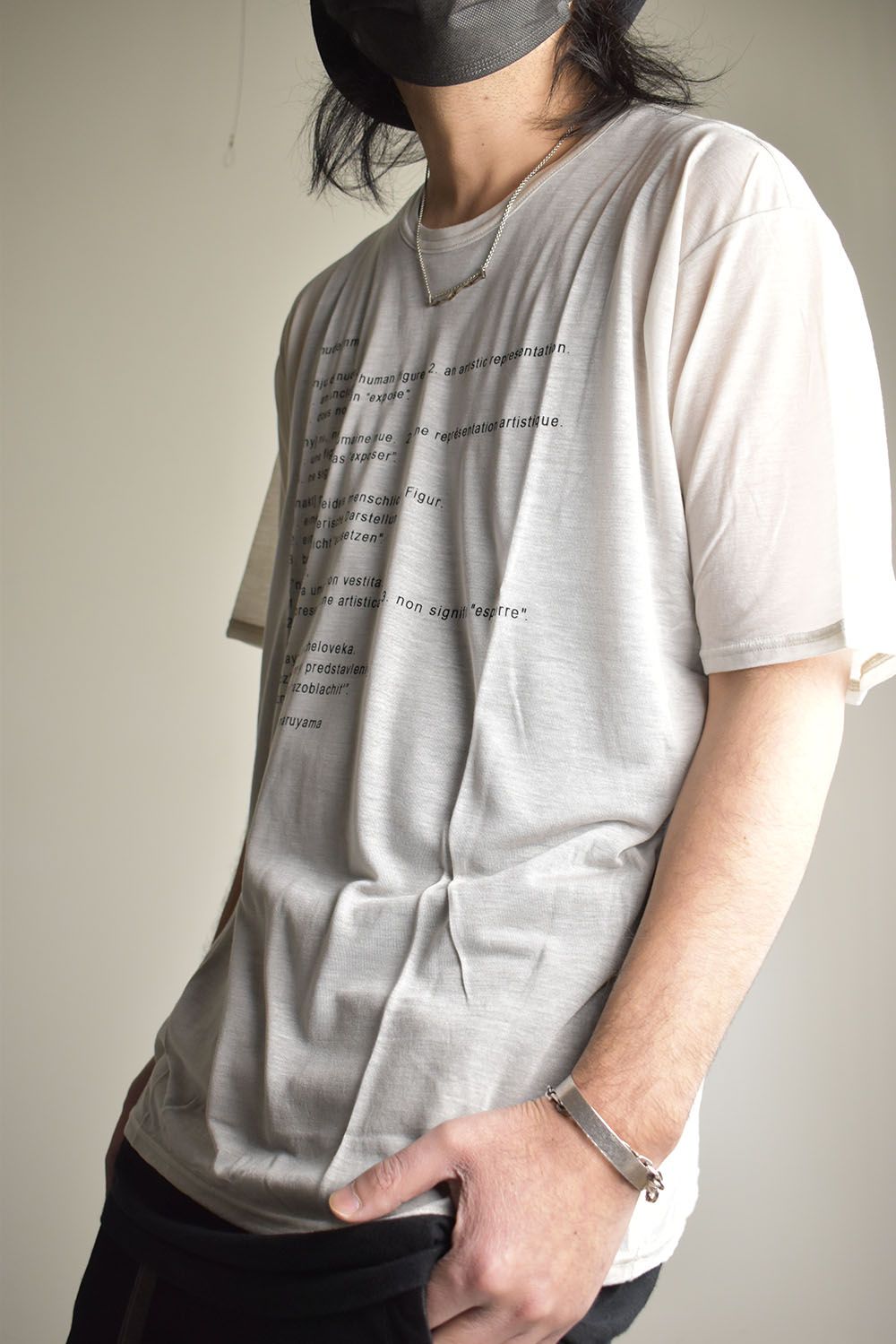 Over Sized Print Short Sleeve Tee"Grey"/オーバーサイズドプリントショートスリーブTee"グレー"