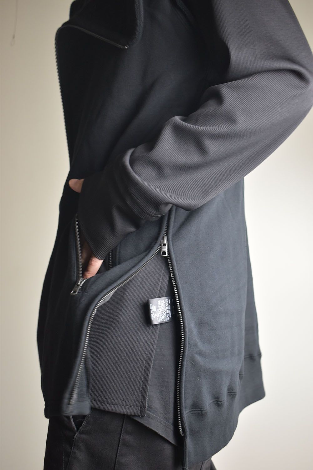 Over Sized Sleeve Less Hoodei"Black" /オーバーサイズスリーブレスフーディ"ブラック"