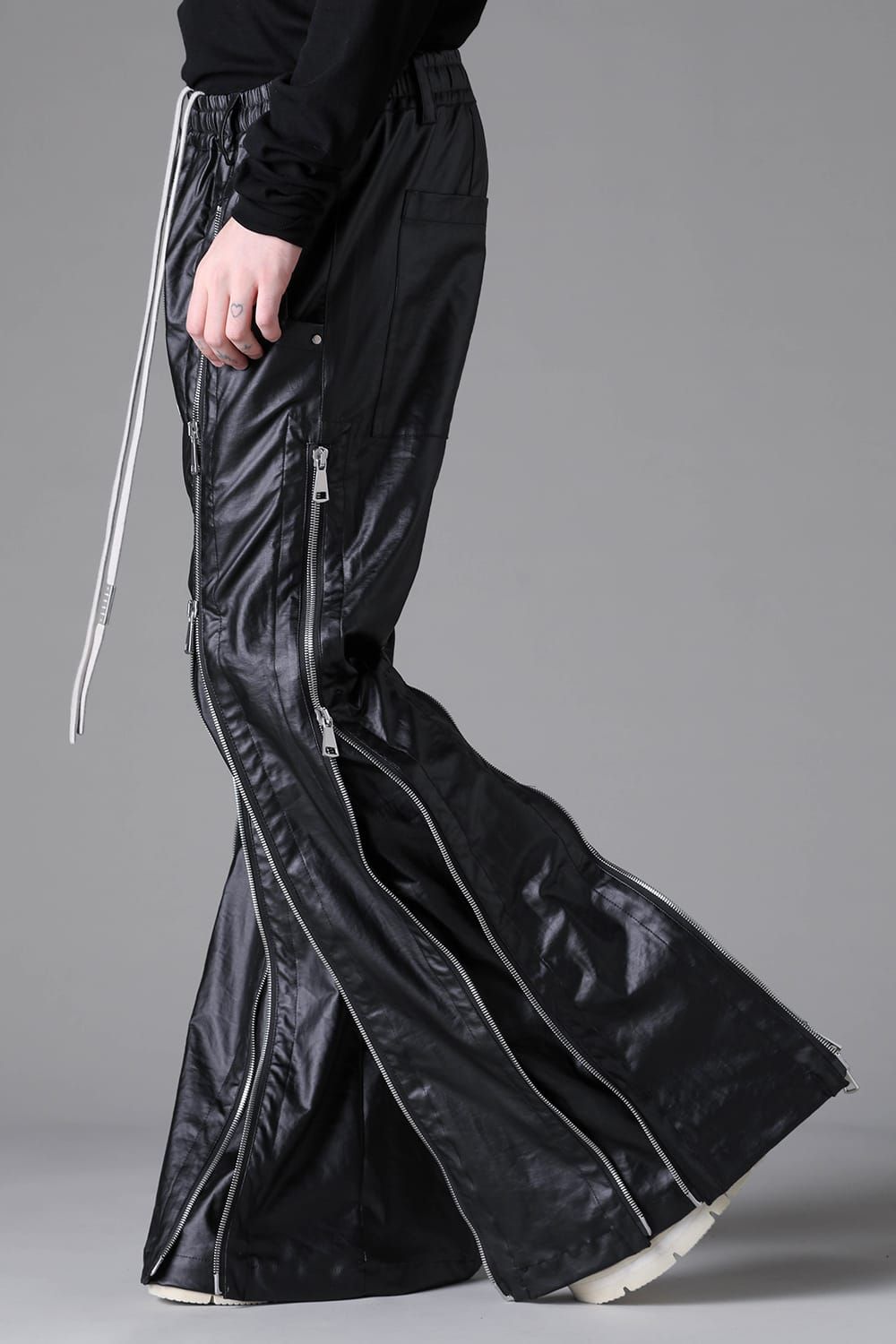 《2026AW先行予約》Zipped Fared Pants"Black" / ジップフレアパンツ"ブラック"