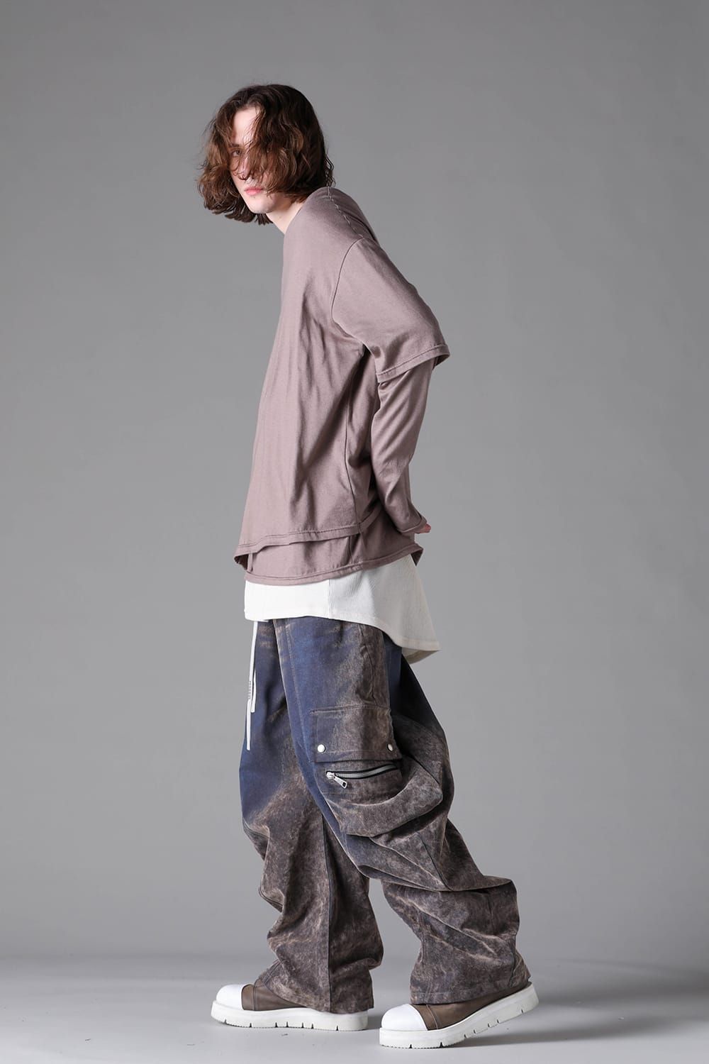 《2026AW先行予約》Leyerd Long Sleeve "Black / Brown /Grey / D.Grey /Khaki" / レイヤードロングスリーブ"ブラック/ブラウン/グレー/ダークグレー/カーキ"