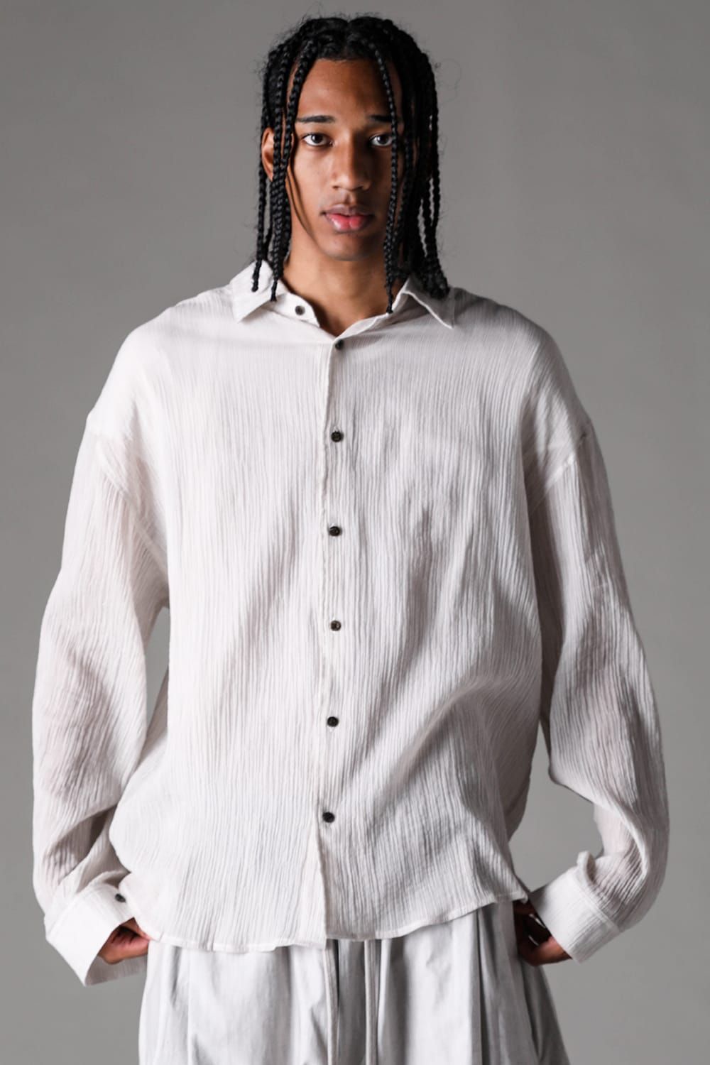 《2027SS先行予約》Stripe Buck Button Shirts"Black Stripe / White Stripe / Brown Stripe" / ストライプバックボタンシャツ"ブラックストライプ /ホワイトストライプ /ブラウンストライプ"