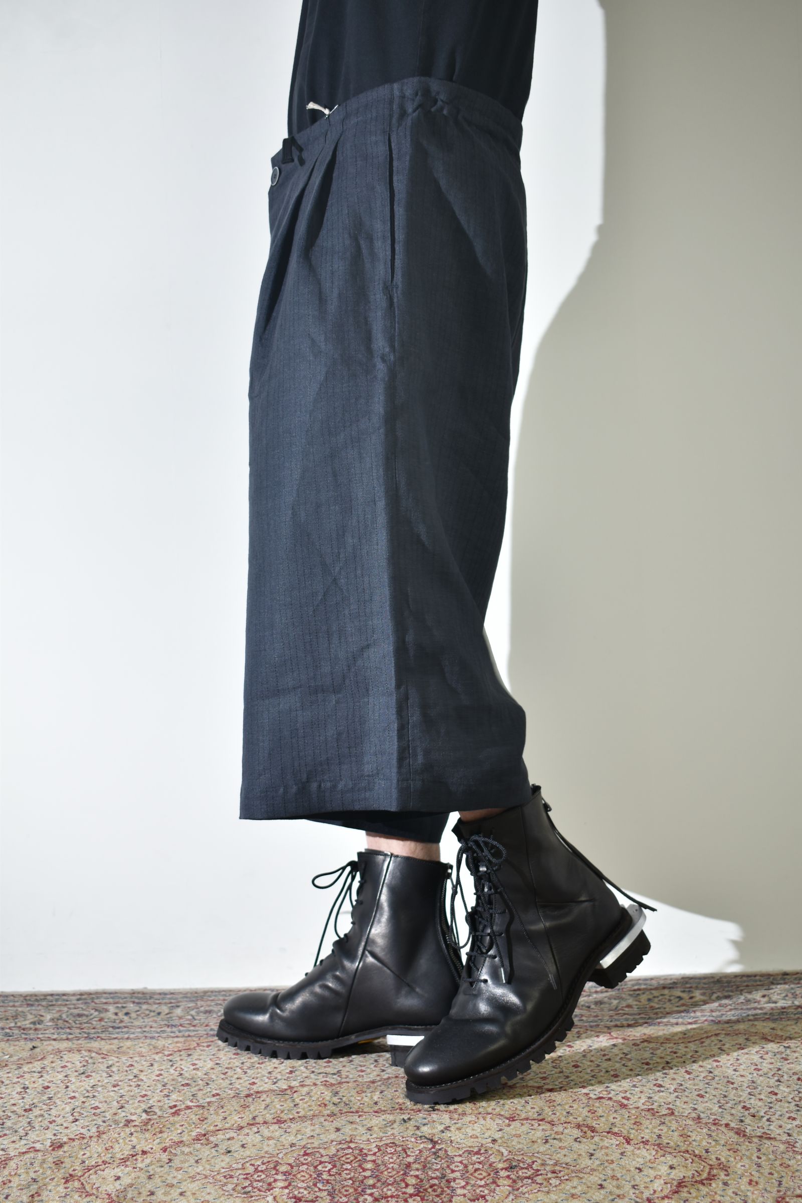 Linen Silk Trousers"Tuxedo" / リネンシルクトラウザー"タキシード"