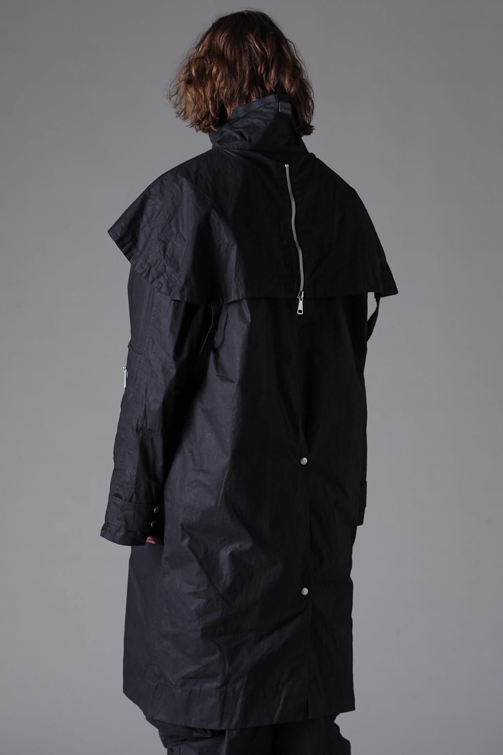 《2026AW先行予約》Layerd Stand Collar Coat"Black" /  レイヤードスタンドカラーコート"ブラック"