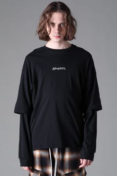 《2026AW先行予約》Printed Layerd Long Sleeve "Black / プリントレイヤードロングスリーブ"ブラック"