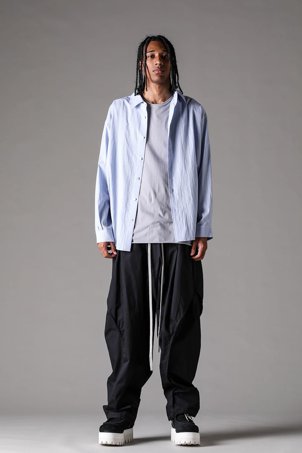 《2027SS先行予約》Side Tuck Tapared Pants"Black" / サイドタックテーパードパンツ"ブラック"