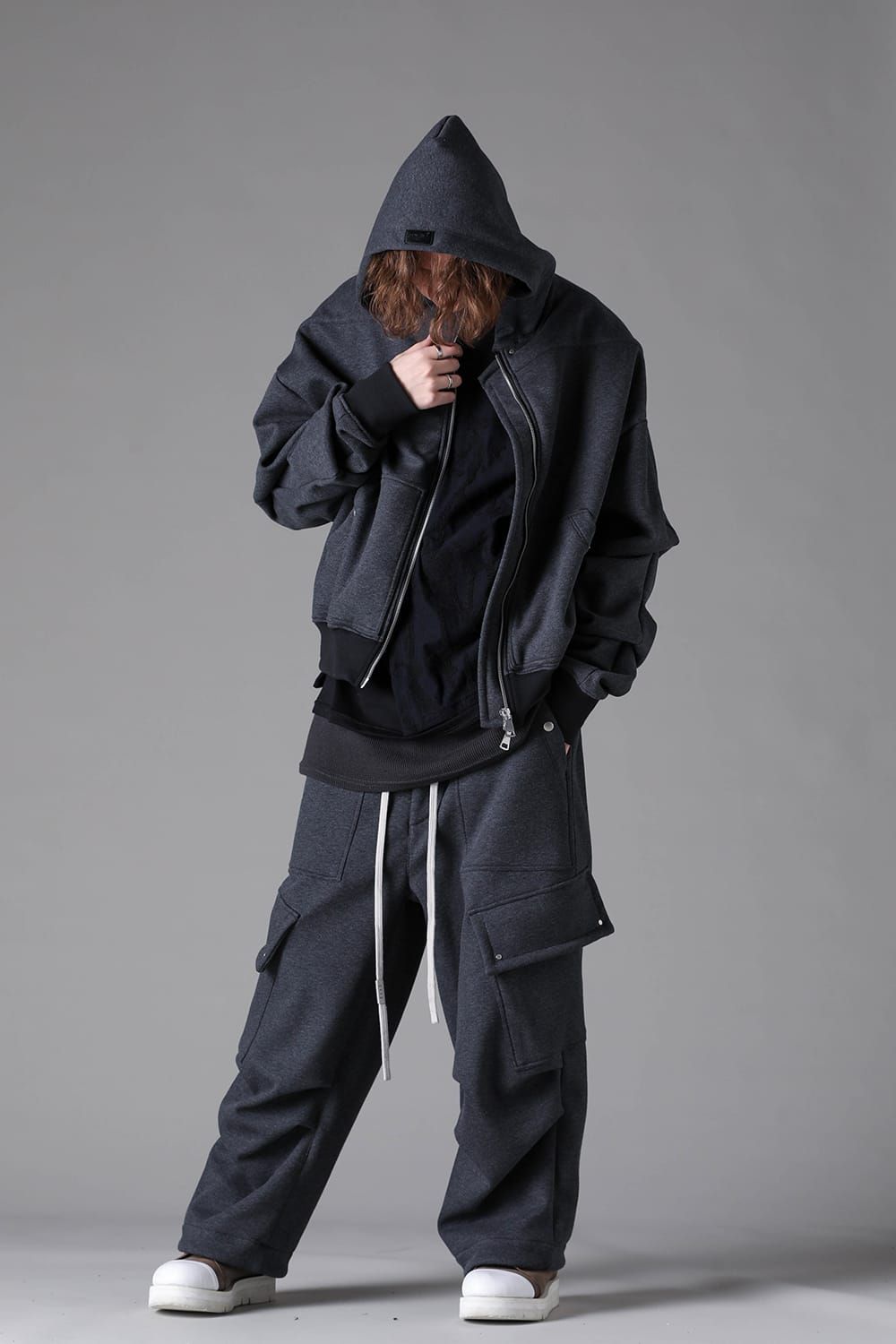 《2026AW先行予約》 Bonded Cargo Wide Pants"Black / D.Grey" ボンデッドカーゴワイドパンツ"ブラック/ダークグレー"