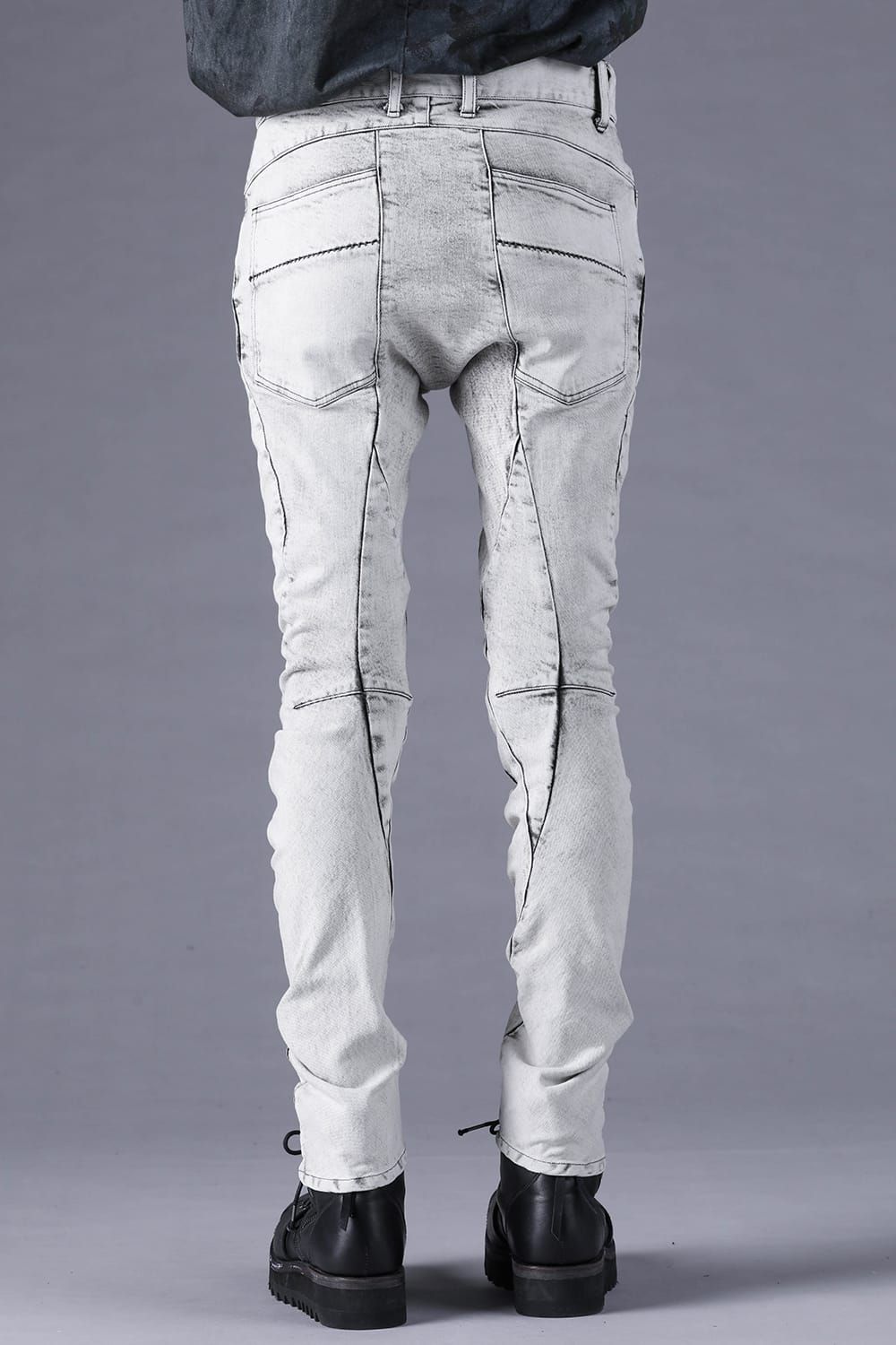 《2027SS先行予約分》Stretch Denim Overlock Twist Curve Pants"White" / ストレッチデニムオーバーロックツイストカーブパンツ"ホワイト"