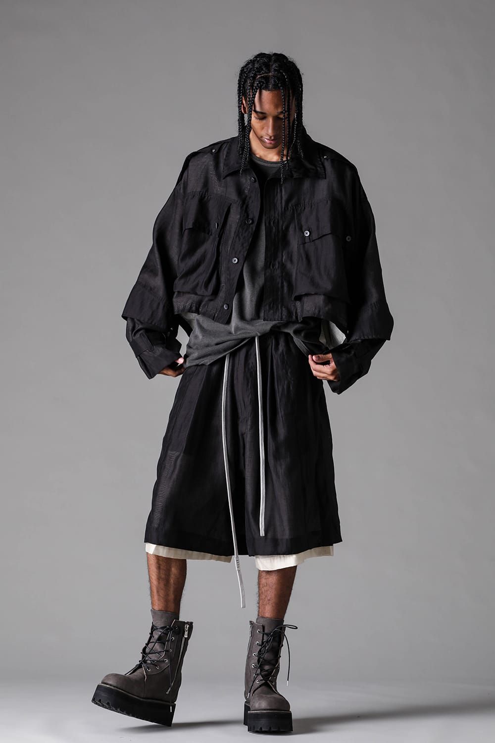 《2027SS先行予約》Stand Collar Blouson"Black" / スタンドカラーブルゾン"ブラック"