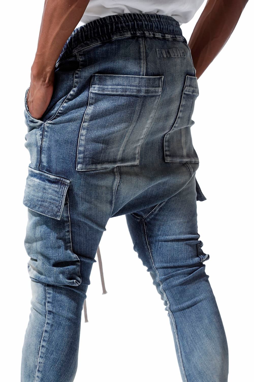 《2026SS先行予約》Vintage Denim Cargo Sarouel Skinny"Indigo"/ヴィンテージデニムカーゴサルエルスキニー"インディゴ"